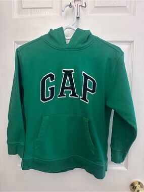 GAP Kids Emerald Green Hooded Sweatshirt with Logo Size M